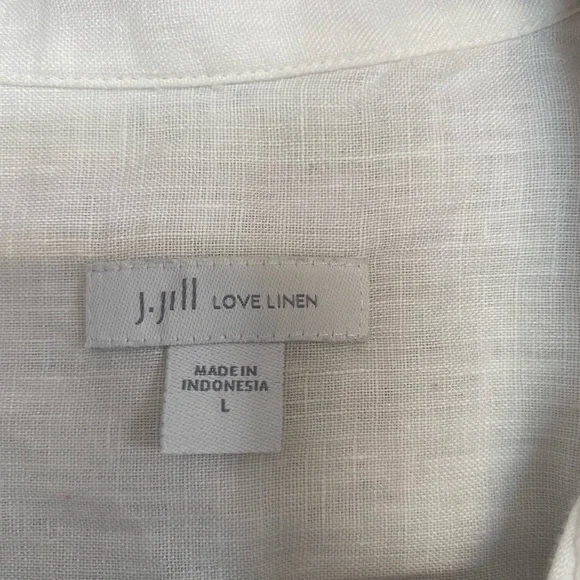 White Linen Tunic Top - Picture 3 of 5